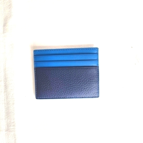 Michael Kors Mens card case Wallet BLUE AND BLACK NWT NEW - Picture 5 of 6